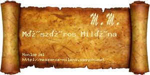 Mészáros Miléna névjegykártya